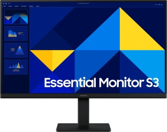 Монитор Samsung 24" Essential S3 S24D300GAIXCI черный IPS LED 16:9 HDMI матовая 250cd 178гр/178гр 1920x1080 100Hz VGA FHD 2.4кг - купить недорого с доставкой в интернет-магазине