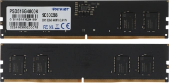 Память DDR5 2x8GB 4800MHz Patriot PSD516G4800K Signature RTL Gaming PC5-38400 CL40 DIMM 288-pin 1.1В Ret - купить недорого с доставкой в интернет-магазине