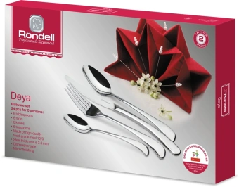 Набор столовых приборов Rondell Deya RD-488 набор из 24предм. стальной - купить недорого с доставкой в интернет-магазине