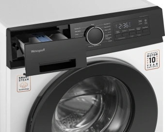 Стиральная машина Weissgauff WM 48128 Inverter Steam класс: A+++ загр.фронтальная макс.:8кг белый инвертор - купить недорого с доставкой в интернет-магазине