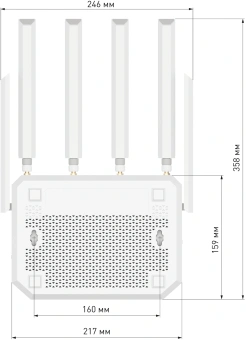 Роутер беспроводной Keenetic Netcraze Hero 5G (NC-4110) AX3000 10/100/1000/2500BASE-TX/4G cat.12 белый - купить недорого с доставкой в интернет-магазине