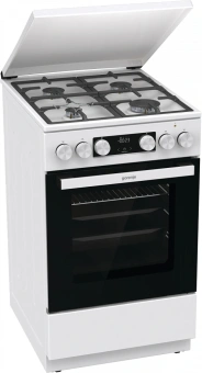 Плита Комбинированная Gorenje GK5C42WF-B белый (металлическая крышка) реш.чугун - купить недорого с доставкой в интернет-магазине