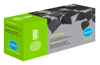 Картридж лазерный Cactus CS-CE402A CE402A желтый (6000стр.) для HP CLJ M551 - купить недорого с доставкой в интернет-магазине