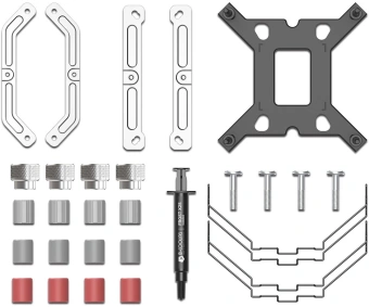 Устройство охлаждения(кулер) ID-Cooling FROZN A410 SE ARGB Soc-AM5/AM4/1200/1700/1851 серебристый/черный 4-pin 16-27.2dB Al+Cu 180W 720gr Ret (FROZN A410 SE ARGB) - купить недорого с доставкой в интернет-магазине