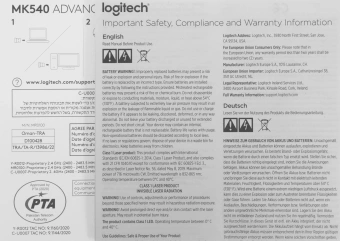 Клавиатура + мышь Logitech MK540 клав:черный мышь:черный USB беспроводная slim Multimedia (920-008686) - купить недорого с доставкой в интернет-магазине