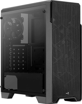 Корпус Aerocool Ore Saturn FRGB-G-BK-v1 черный без БП ATX 3x120mm 2xUSB2.0 1xUSB3.0 audio CardReader bott PSU - купить недорого с доставкой в интернет-магазине