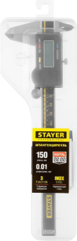Штангенциркуль электронный Stayer 34410-150 черный пластиковый футляр - купить недорого с доставкой в интернет-магазине