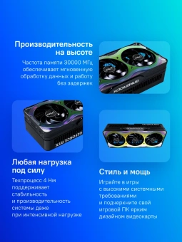 Видеокарта Palit PCI-E PA-RTX5080 GAMEROCK OC NVIDIA GeForce RTX 5080 16Gb 256bit GDDR7 2295/30000 HDMIx1 DPx3 HDCP Ret - купить недорого с доставкой в интернет-магазине