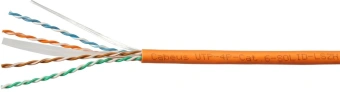 Кабель информационный Cabeus UTP-4P-Cat.6-SOLID-LSZH кат.6 U/UTP LSZH внутренний 305м оранжевый - купить недорого с доставкой в интернет-магазине