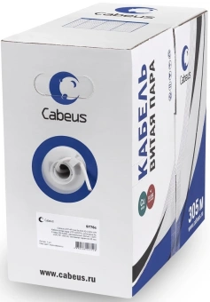 Кабель информационный Cabeus UTP-4P-Cat.5e-SOLID-LSZH-GY кат.5E U/UTP LSZH внутренний 305м серый - купить недорого с доставкой в интернет-магазине