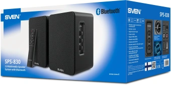 Колонки Sven АС SPS-830 2.0 черный 60Вт BT - купить недорого с доставкой в интернет-магазине