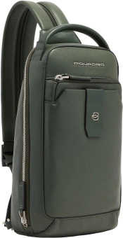 Рюкзак слинг мужской Piquadro Tebe CA7155W144/VE хаки натур.кожа - купить недорого с доставкой в интернет-магазине