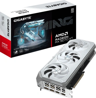 Видеокарта Gigabyte PCI-E 5.0 GV-R907XGAMINGOCICE-16GD AMD Radeon RX 9070XT 16Gb 256bit GDDR6 2520/20000 HDMIx2 DPx2 HDCP Ret - купить недорого с доставкой в интернет-магазине