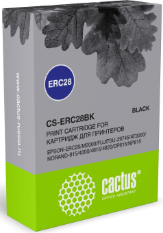 Картридж матричный Cactus CS-ERC28BK ERC28 12.7x3.1 черный для Epson ERC28/M2000/FUJITSU-29745/AT3000/NORAND-815/4000/4815/4820/DP815/NP815 - купить недорого с доставкой в интернет-магазине