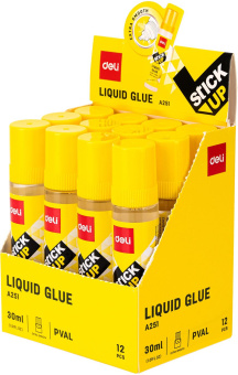 Клей жидкий Deli EA251 30мл корп.желтый прозрачный Stick UP - купить недорого с доставкой в интернет-магазине