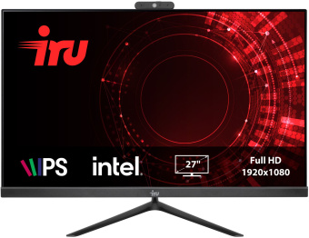 Моноблок IRU Office 27IH5P 27" Full HD i5 11400 (2.6) 8Gb SSD1Tb UHDG 730 FreeDOS GbitEth WiFi BT 120W Cam черный 1920x1080 (RUS) - купить недорого с доставкой в интернет-магазине