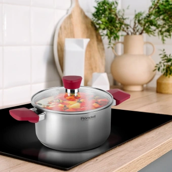 Кастрюля Rondell Strike RDS-814 2.8л. d=20см (с крышкой) стальной - купить недорого с доставкой в интернет-магазине