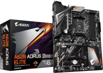 Материнская плата Gigabyte A520 AORUS ELITE Soc-AM4 AMD A520 4xDDR4 ATX AC`97 8ch(7.1) GbLAN RAID+DVI+HDMI - купить недорого с доставкой в интернет-магазине