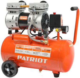 Компрессор поршневой Patriot WO 24-260S безмасляный 260л/мин 24л 1500Вт оранжевый - купить недорого с доставкой в интернет-магазине