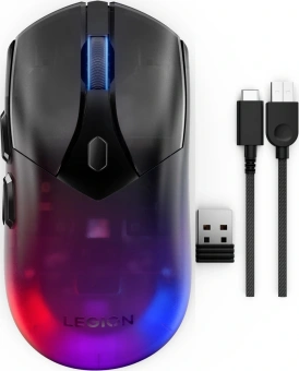 Мышь Lenovo Legion M410 Wireless RGB Gaming черный оптическая 16000dpi беспров. BT/Radio USB (GY51P83012) - купить недорого с доставкой в интернет-магазине
