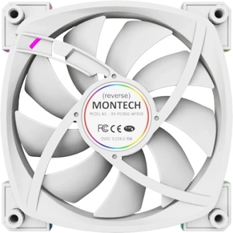 Вентилятор для корпуса Montech RX120 Reverse ARGB 120х120x25 белый 4-pin 27дБ (RX120 PWM WHITE) Ret - купить недорого с доставкой в интернет-магазине