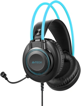 Наушники с микрофоном A4Tech Fstyler FH200i серый/синий 1.8м накладные оголовье (FH200I BLUE) - купить недорого с доставкой в интернет-магазине