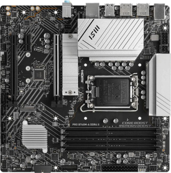 Материнская плата MSI PRO B760M-A DDR4 II Soc-1700 Intel B760 4xDDR4 mATX AC`97 8ch(7.1) 2.5Gg+HDMI+DP - купить недорого с доставкой в интернет-магазине
