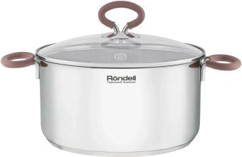Кастрюля Rondell Etery RDS-1600 5.1л. d=24см (с крышкой) стальной - купить недорого с доставкой в интернет-магазине