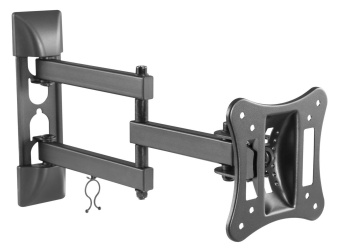 Кронштейн для телевизора Ultramounts UM 895 черный 13"-27" макс.15кг настенный поворотно-выдвижной и наклонный - купить недорого с доставкой в интернет-магазине