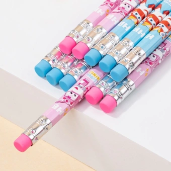 Карандаш ч/г Deli EC055-HB 2.2мм HB шестигран. липа ассорти ластик - купить недорого с доставкой в интернет-магазине