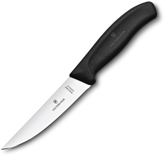Нож кухонный Victorinox Swiss Classic (6.8103.12B) стальной разделочный лезв.120мм прямая заточка черный блистер - купить недорого с доставкой в интернет-магазине