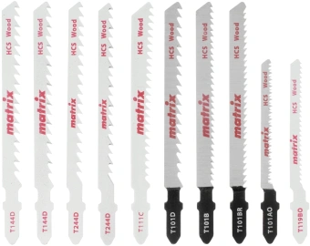 Набор пилок по дереву Matrix 78249 10пред. (лобзики) - купить недорого с доставкой в интернет-магазине