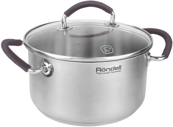 Кастрюля Rondell Akzent RDS-1387 2.1л. d=18см (с крышкой) стальной - купить недорого с доставкой в интернет-магазине