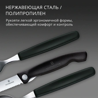 Набор столовых приборов Victorinox Swiss Classic для пикника/офиса набор из 3предм. черный (6.7193.3F) - купить недорого с доставкой в интернет-магазине