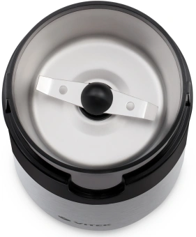 Кофемолка Vitek VT-1540 120Вт сист.помол.:ротац.нож вместим.:40гр серебристый - купить недорого с доставкой в интернет-магазине