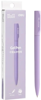 Ручка гелев. Deli Nusign (NS552VIOLET) фиолетовый d=0.5мм черн. черн. кор.карт. автом. - купить недорого с доставкой в интернет-магазине