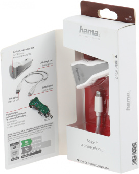 Комплект зар./устр. Hama H-183317 3A (PD) USB Type-C для Apple белый (00183317) - купить недорого с доставкой в интернет-магазине