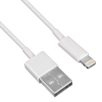 Кабель Buro USB-IP-1.2W2A USB (m)-Lightning (m) 1.2м белый - купить недорого с доставкой в интернет-магазине