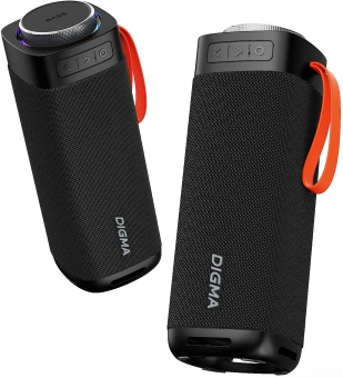 Колонка порт. Digma D-PS1522 черный 60W 2.0 BT 10м 3000mAh (PS1522B) - купить недорого с доставкой в интернет-магазине
