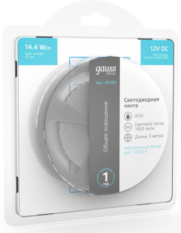 Лента светодиод. Gauss Basic 3м (BT083) - купить недорого с доставкой в интернет-магазине