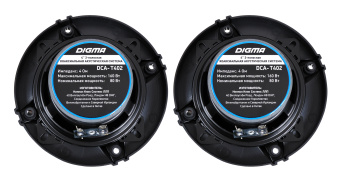 Колонки автомобильные Digma DCA-T402 180Вт 86дБ 4Ом 10см (4дюйм) (ком.:2кол.) коаксиальные двухполосные - купить недорого с доставкой в интернет-магазине