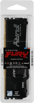 Память DDR5 32GB 5200MHz Kingston KF552C40BBA-32 Fury Beast Black RGB RTL Gaming PC5-41600 CL40 DIMM UDIMM 288-pin 1.25В dual rank с радиатором Ret - купить недорого с доставкой в интернет-магазине