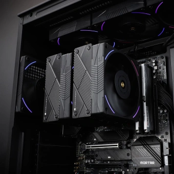 Устройство охлаждения(кулер) Thermalright Phantom Spirit 120 EVO ARGB Soc-AM5/AM4/1200/1700/1851 черный 4-pin 27dB Al+Cu 1030gr Ret (PS120-EVO) - купить недорого с доставкой в интернет-магазине