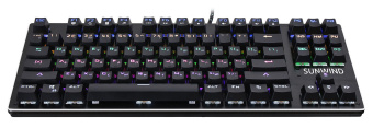 Клавиатура SunWind SW-K900G механическая черный USB Multimedia for gamer LED - купить недорого с доставкой в интернет-магазине