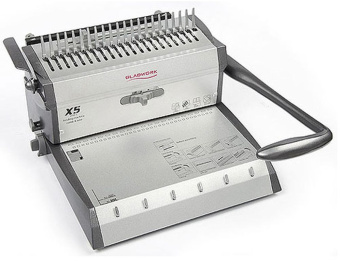 Переплетчик Gladwork X5 A4/перф.20л.сшив/макс.450л./пластик.+метал.пруж. (16-51мм) - купить недорого с доставкой в интернет-магазине