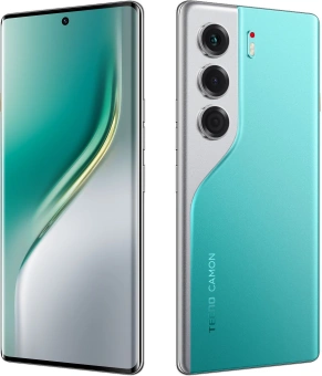 Смартфон Tecno Camon 40 Pro 5G 256Gb 12Gb зеленый моноблок 3G 4G 2Sim 6.78" 1080x2436 Android 15 50Mpix 802.11 a/b/g/n/ac/ax NFC GPS GSM900/1800 GSM1900 Protect FM - купить недорого с доставкой в интернет-магазине