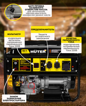 Генератор Huter DY9500LX 8кВт - купить недорого с доставкой в интернет-магазине