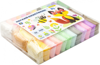 Пластилин легкий Silwerhof Веселые друзья LC36OP-540st 36цв. 15гр. стек 3шт пакет - купить недорого с доставкой в интернет-магазине