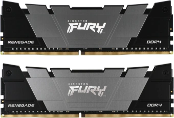 Память DDR4 2x32GB 3200MHz Kingston KF432C16RB2K2/64 Fury Renegade Black RTL Gaming PC4-25600 CL16 DIMM UDIMM 288-pin 1.35В dual rank с радиатором Ret - купить недорого с доставкой в интернет-магазине