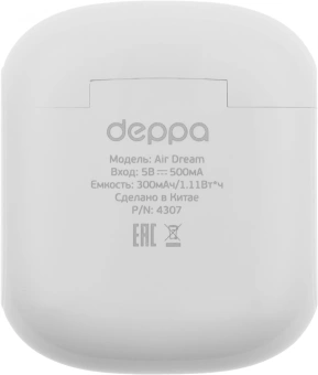 Гарнитура вкладыши Deppa Air Dream белый беспроводные bluetooth в ушной раковине (44160) - купить недорого с доставкой в интернет-магазине